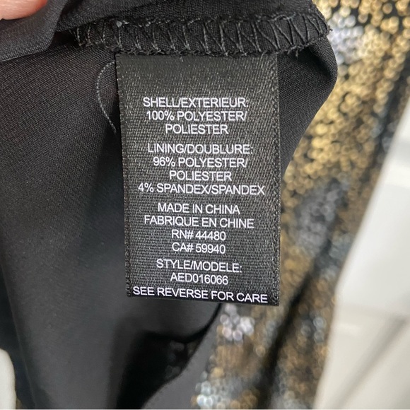 AFRM Mini Ruffle Party Dress Size Medium Black Gold Stars Short Sleeve - Picture 5 of 8